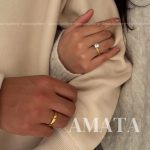 حلقه ست دونفره (نگینی و رینگی با حک رایگان)