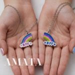 گردنبند ست دونفره رنگین کمان BFF